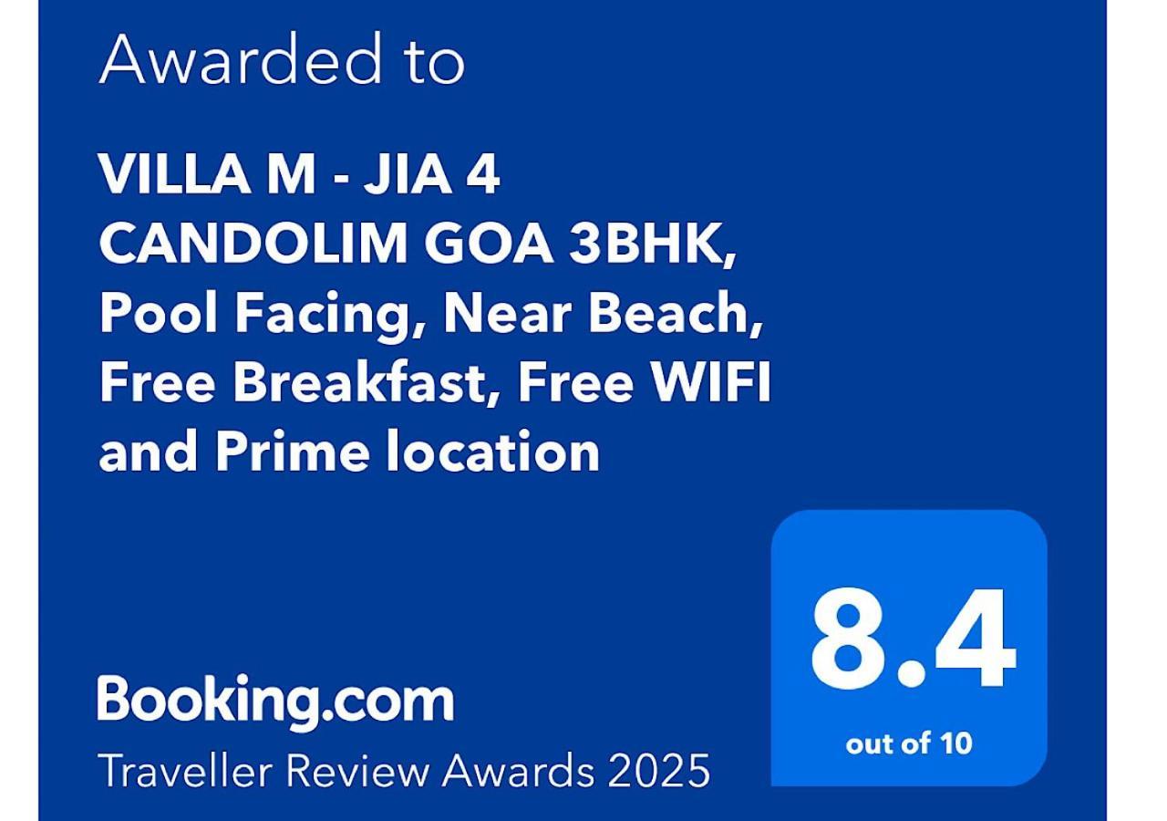 Villa M - Jia 4 Candolim Goa 3Bhk, Pool Facing, Near Beach, Free Breakfast, Free Wifi And Prime Location Aguada Kültér fotó